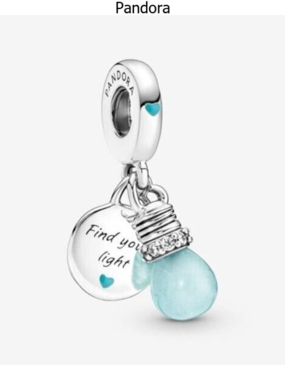 Pandora Glow-in-the-dark Lightbulb Double Dangle Charm